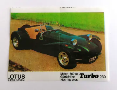 Обява: ⭐ Картинка Turbo Турбо черно 230 Lotus Super Seven ⭐