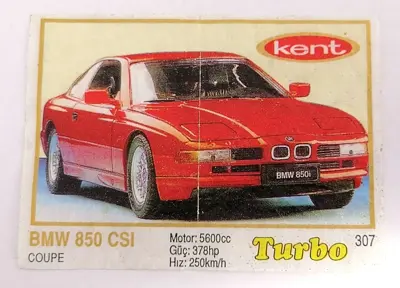 Обява: ⭐ Картинка Turbo Турбо жълто 307 BMW 850 CSI Coupe ⭐
