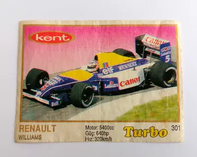 Обява: ⭐ Картинка Turbo Турбо жълто 301 Renault Williams ⭐