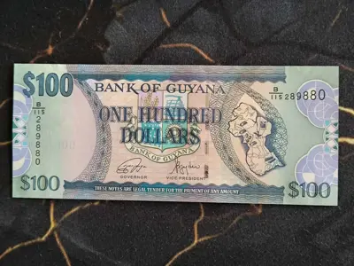 Обява: Банкнота - Гвиана - 100 долара UNC | 2022г.
