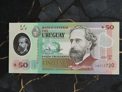 Обява: Банкнота - Уругвай - 50 песо UNC | 2020г.