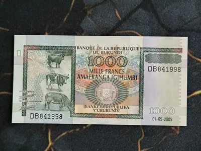 Обява: Банкнота - Бурунди - 1000 франка UNC | 2009г.