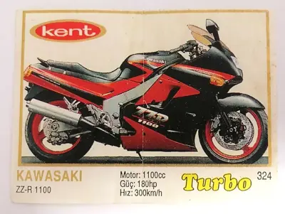 Обява: ⭐ Картинка Turbo Турбо жълто 324 Kawasaki ZZ-R 1100 ⭐