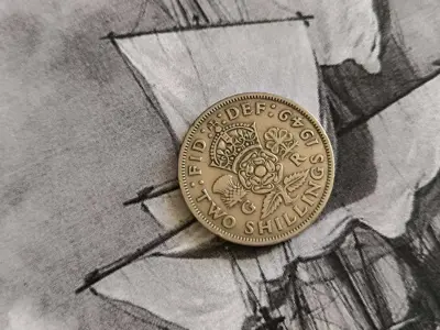 Обява: Монета - Великобритания - 2 шилинга | 1949г.