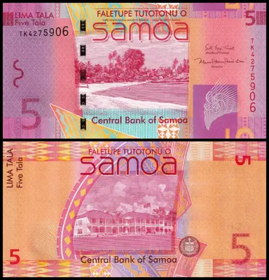 Обява: 🇼🇸 Самоа 2008-2017 5 тала UNC нова 🇼🇸