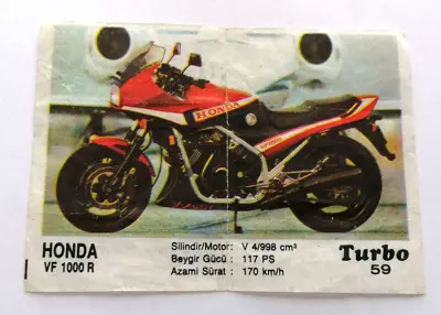 Обява: ⭐ Картинка Turbo Турбо черно 59 Honda VF 1000 R ⭐