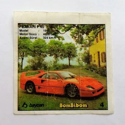 Обява: ⭐ Картинка BomBibom 1-60 4 Ferrari F 40 ⭐