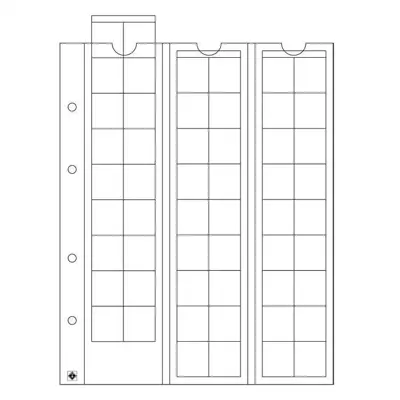 Обява: Leuchtturm Optima-20 листи 54 монети до 20 мм /оп.5 бр/