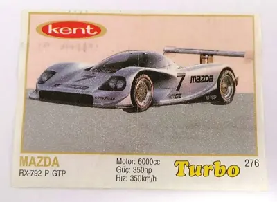 Обява: ⭐ Картинка Turbo Турбо жълто 276 Mazda RX-792 P GTP ⭐