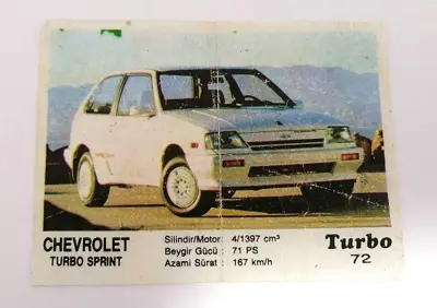 Обява: ⭐ Картинка Turbo Турбо черно 72 Chevrolet Turbo ⭐