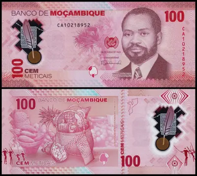 Обява: 🇲🇿 Мозамбик 2024 100 метикайс полимер UNC нова 🇲🇿