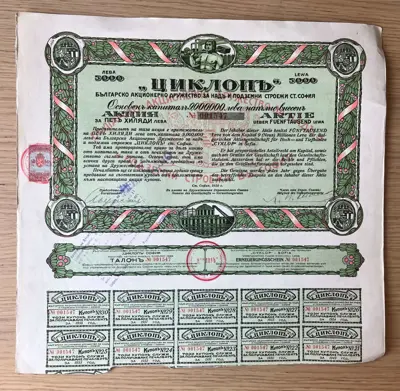 Обява: Акция – АД Циклоп София, 5 000 лева