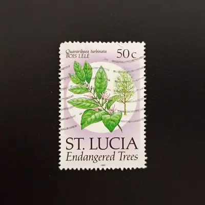 Обява: 🇱🇨 Сейнт Лусия 1990 50 цента Застрашени Дървета 🇱🇨