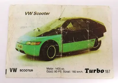 Обява: ⭐ Картинка Turbo Турбо черно 187 VW Scooter ⭐