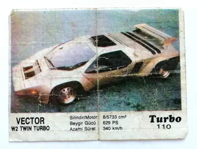 Обява: ⭐ Картинка Turbo Турбо черно 110 Vector W2 Twin Tur ⭐