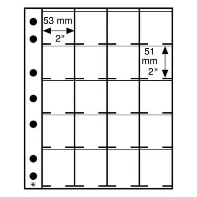 Обява: Leuchtturm Grande листи за 20 монети с картончета А4