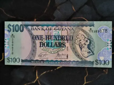 Обява: Банкнота - Гвиана - 100 долара UNC | 2022г.