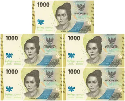 Обява: 🇮🇩 Индонезия 2022 1000 рупии 5 броя UNC нови 🇮🇩