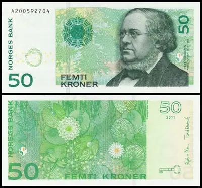Обява: 🇳🇴 Норвегия 2011 50 крони UNC нова 🇳🇴