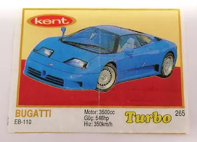 Обява: ⭐ Картинка Turbo Турбо жълто 265 Bugatti EB-110 ⭐