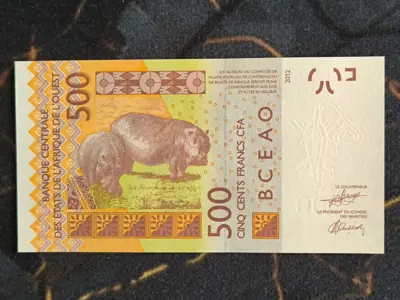 Обява: Банкнота - Кот д'Ивоар - 500 франка UNC | 2012г.