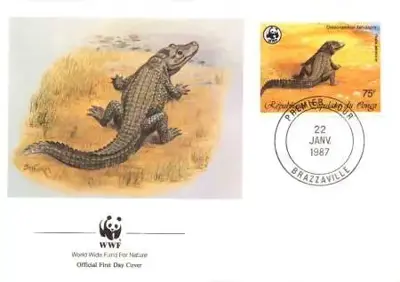 Обява: Конго 1987 - 4 броя FDC Комплектна серия - WWF