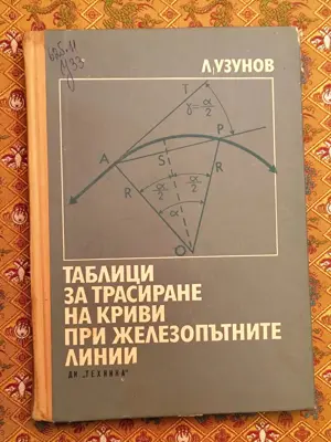 Обява: Таблици за трасиране на криви при железопътните линии