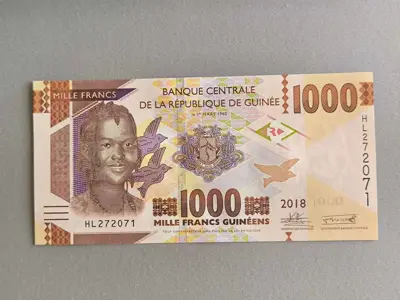Обява: Банкнота - Гвинея - 1000 франка UNC | 2018г.