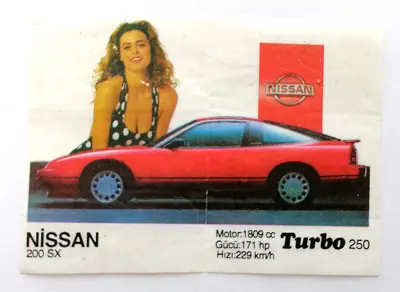 Обява: ⭐ Картинка Turbo Турбо черно 250 Nissan 200 SX ⭐