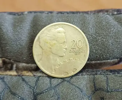 Обява: 20 динара Югославия 1955