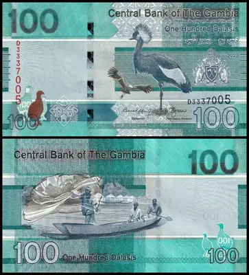 Обява: 🇬🇲 Гамбия 2023 100 даласи UNC нова 🇬🇲