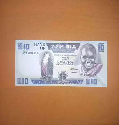 Обява: Замбия 10 квача 1980-1988 UNC