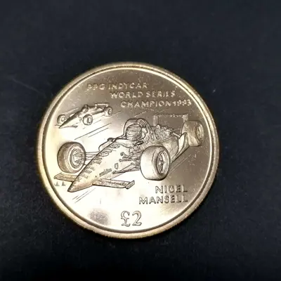 Обява: 🇮🇲 Остров Ман 1994 2 паунда Индикар рядка монета 🇮🇲