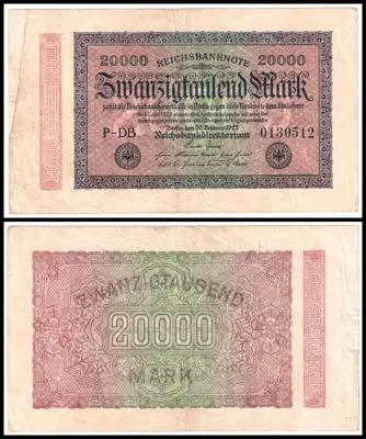 Обява: 🇩🇪 Германия 1923 20000 марки 🇩🇪