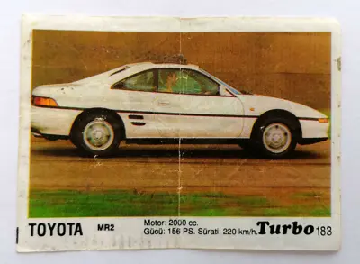 Обява: ⭐ Картинка Turbo Турбо черно 183 Toyota MR2 ⭐