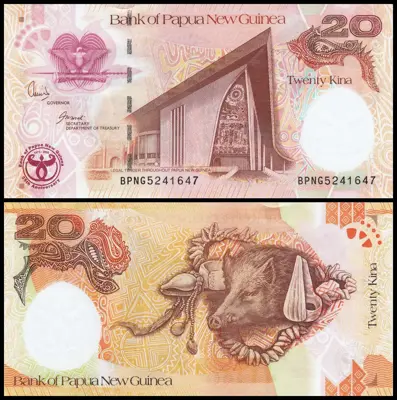 Обява: 🇵🇬 Папуа Нова Гвинея 2008 20 кина UNC нова 🇵🇬