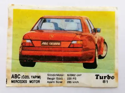 Обява: ⭐ Картинка Turbo Турбо черно 81 ABC (Ozel Yapim) ⭐