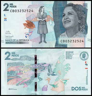 Обява: 🇨🇴 Колумбия 2021 2000 песос UNC нова 🇨🇴