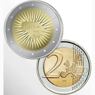 Обява: Литва 2025 – 2 евро - Национална отбрана UNC