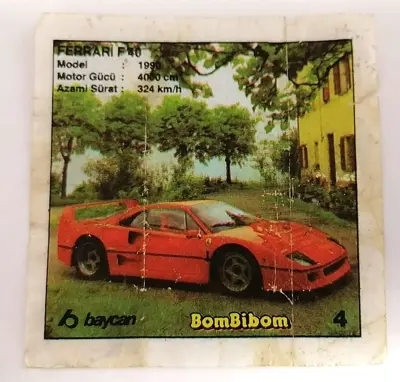 Обява: ⭐ Картинка BomBibom 1-60 4 Ferrari F 40 ⭐