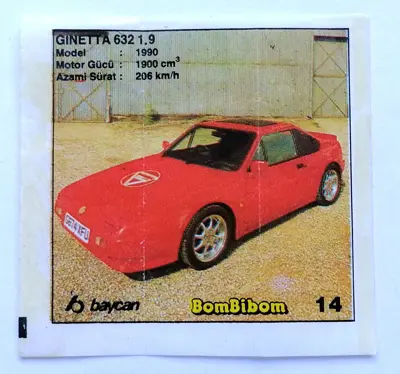 Обява: ⭐ Картинка BomBibom 1-60 14 Ginetta 632 1.9 ⭐