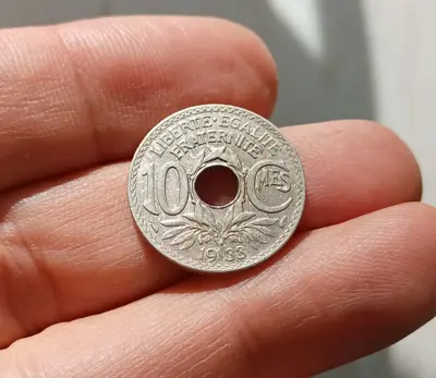 Обява: 10 центимес Франция 1933