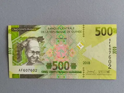 Обява: Банкнота - Гвинея - 500 франка UNC | 2018г.