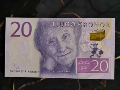 Обява: Банкнота - Швеция - 20 крони UNC | 2015г.