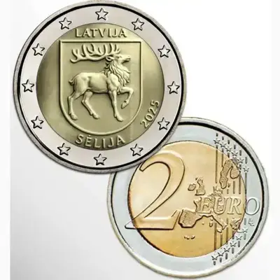 Обява: Латвия 2025 – 2 евро – Селия UNC