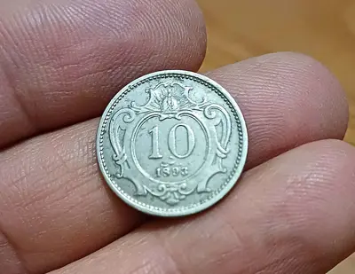 Обява: 10 хелера Австро-Унгария 1893