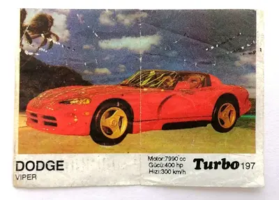 Обява: ⭐ Картинка Turbo Турбо черно 197 Dodge Viper ⭐