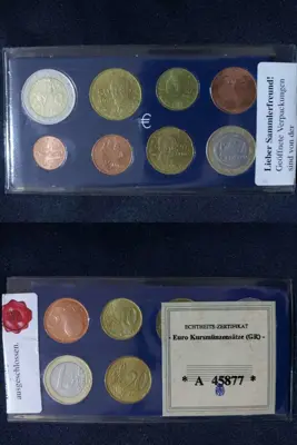 Обява: Гърция 2002 - Евро сет - комплектна серия от 1 цент до 2 евро