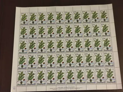 Обява: Пощенски марки "Ендемични дървета от България"