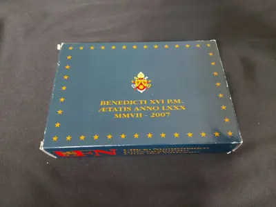 Обява: Ватикана PROOF 2007 г. - комплектен сет от 1 цент до 2 евро + сребърен възпоменателен медал